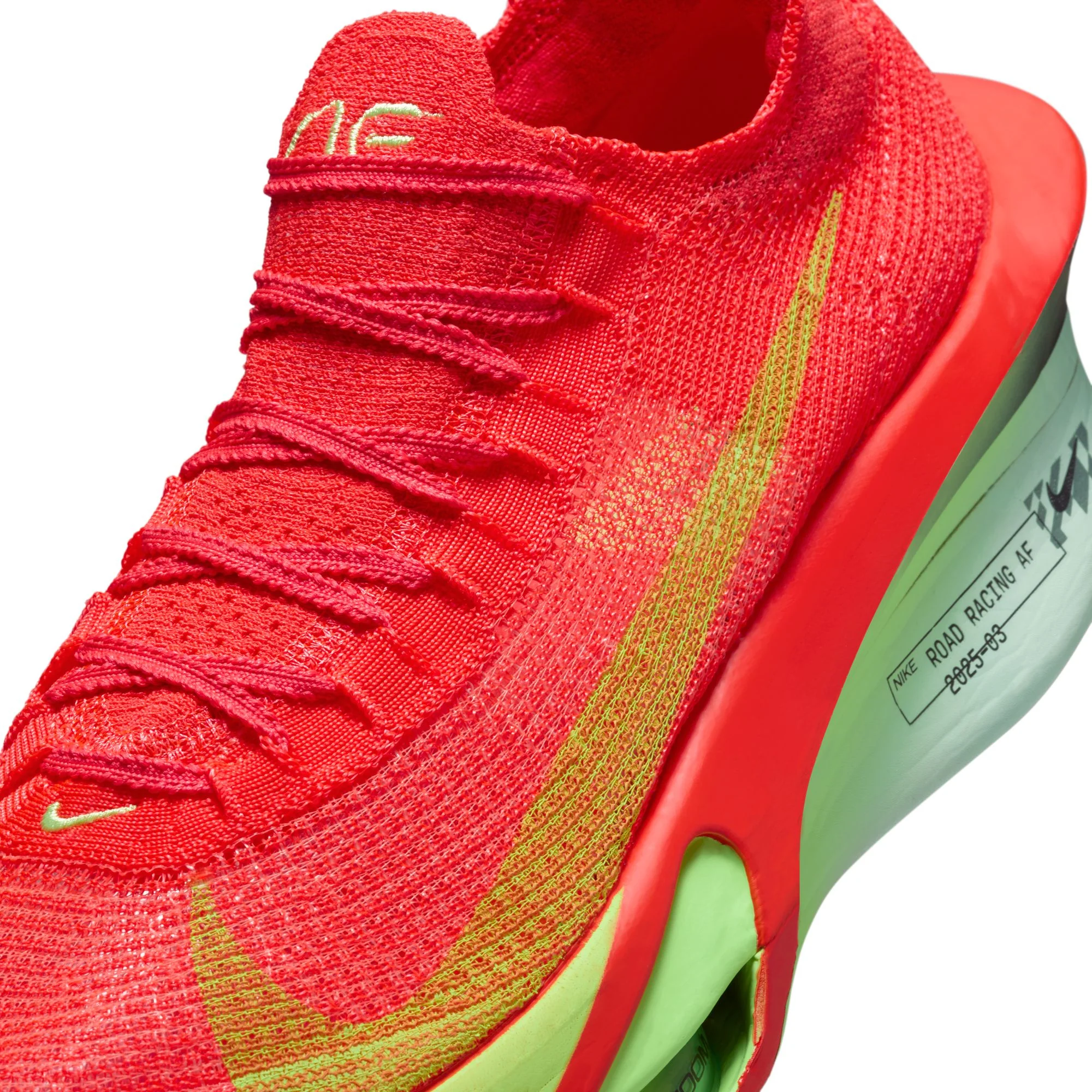 Nike Mens Alphafly 3 - Bright Crimson/Lime Blast/Mint Foam - Neutral - SP25 - Image 3