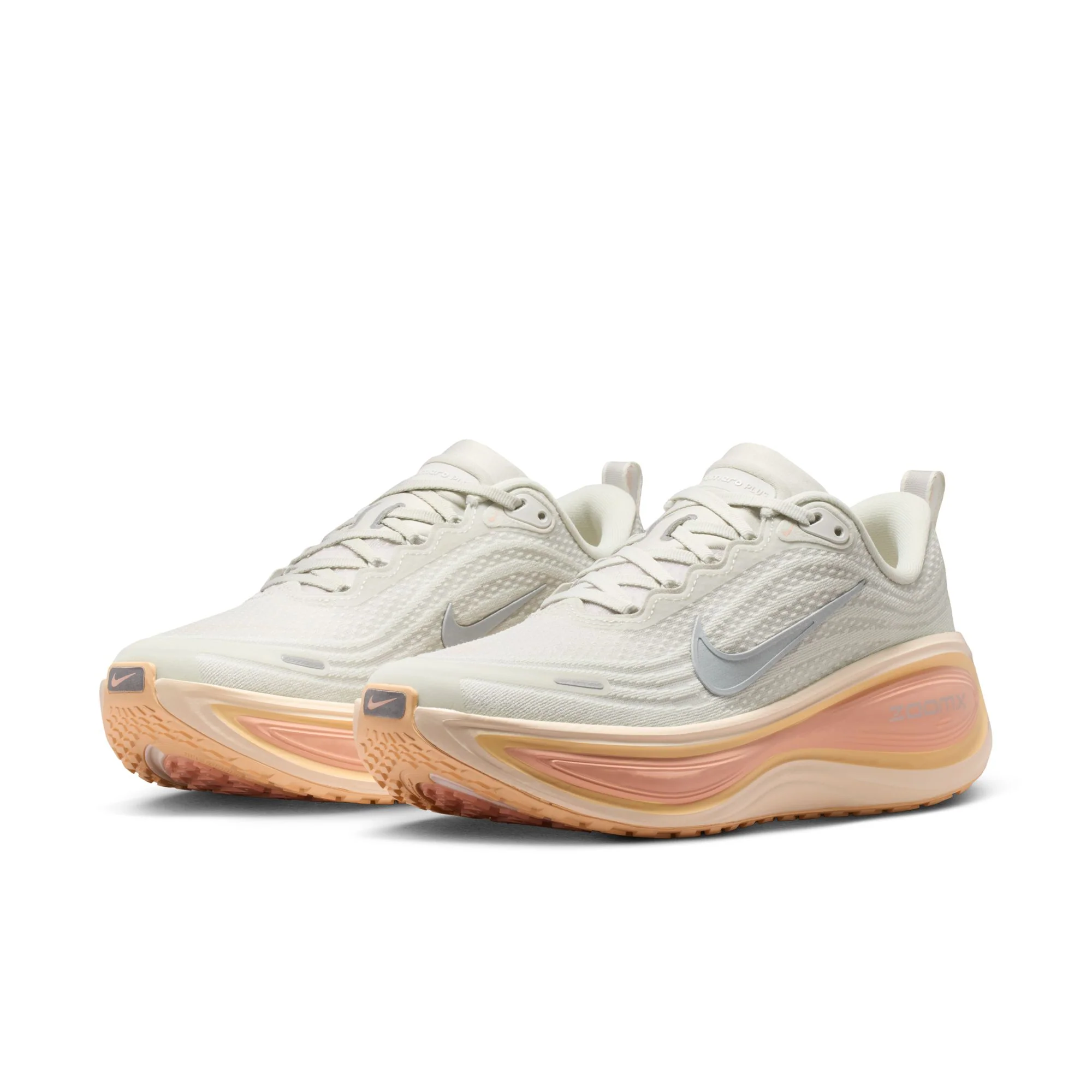 Nike Womens Vomero Plus - Light Bone/Metallic Silver/Arctic Orange - Neutral - SU26 - Image 8